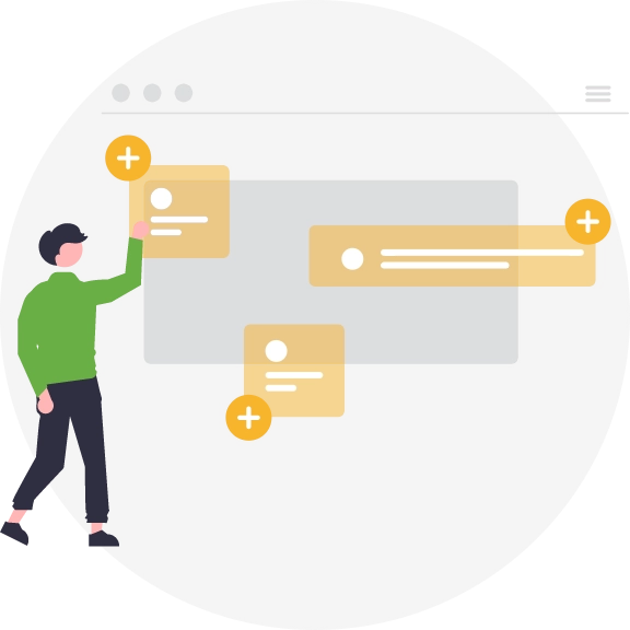 What Is Search Engine Optimization? Custom graphic of seo analyst highlighting data and content