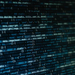Computer coding on a black computer screen