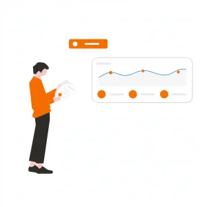 Man reviewing a written report to see how he can apply it to his SEO, CMI and customized content.